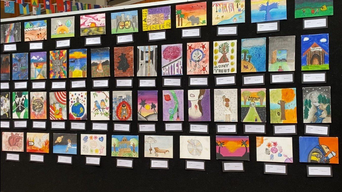 Year 7 Art Work- Bringing a Song's lyrics to life