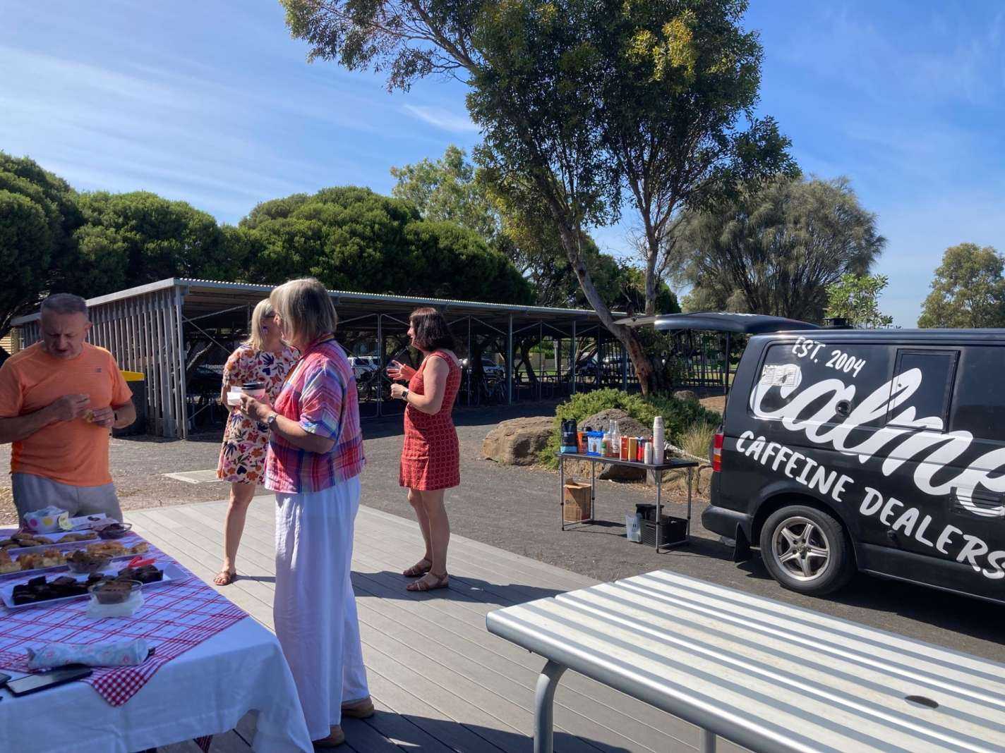 Bayview coffee van and teachers