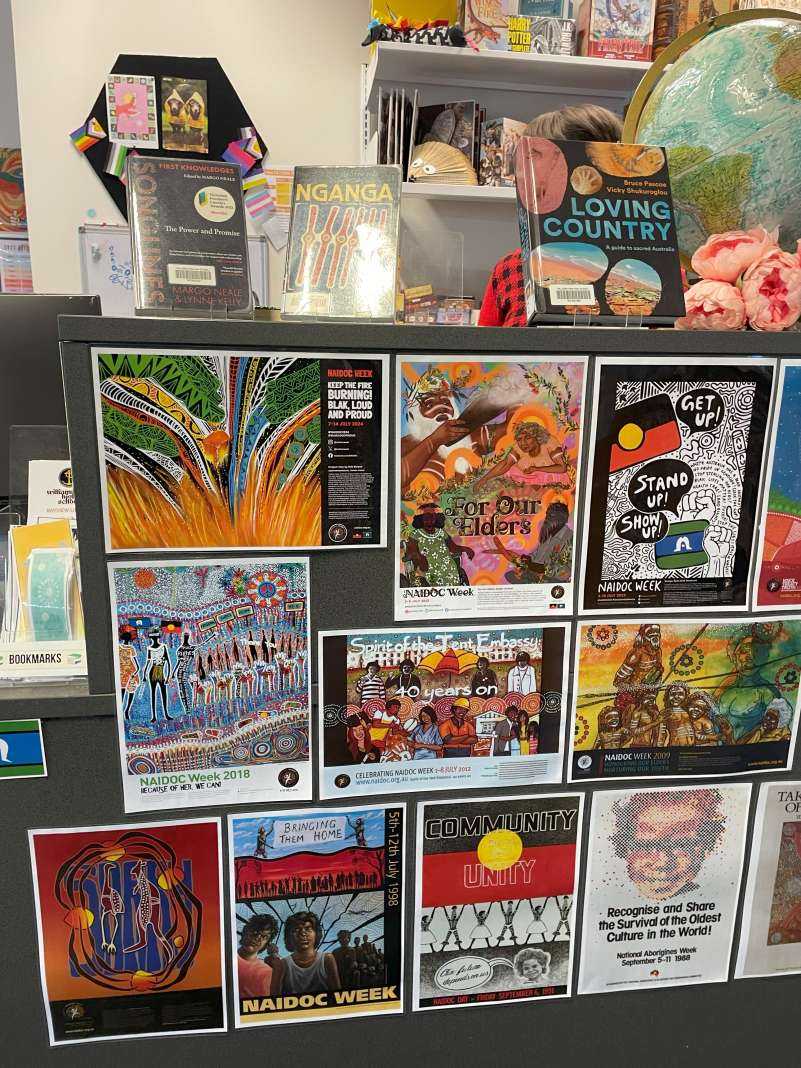 Display at the Bayview Campus Library