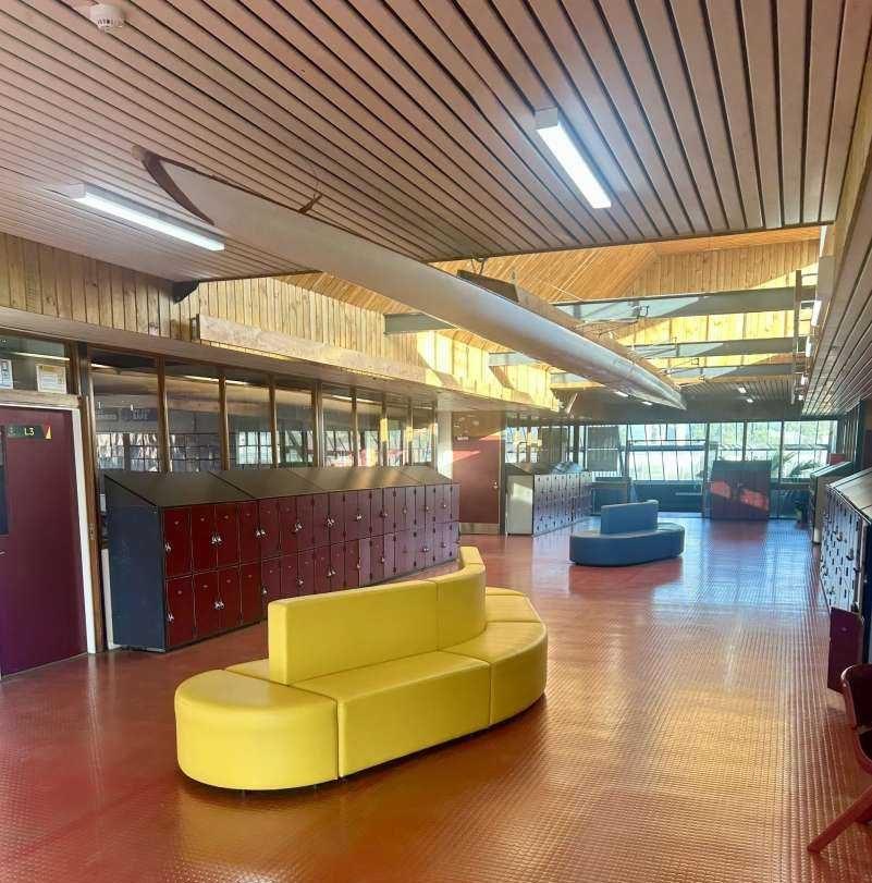 new seating in the internal locker area