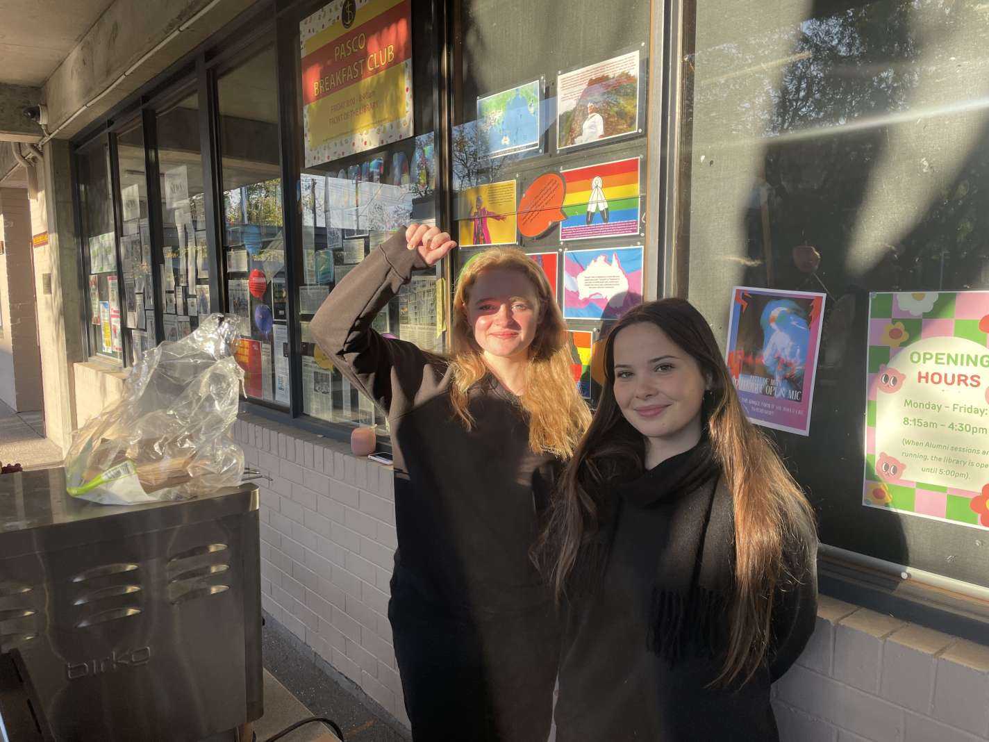 Breakfast Club champions Sadie Derrig and Mikayla Curran giving everyone a great start to their Friday!