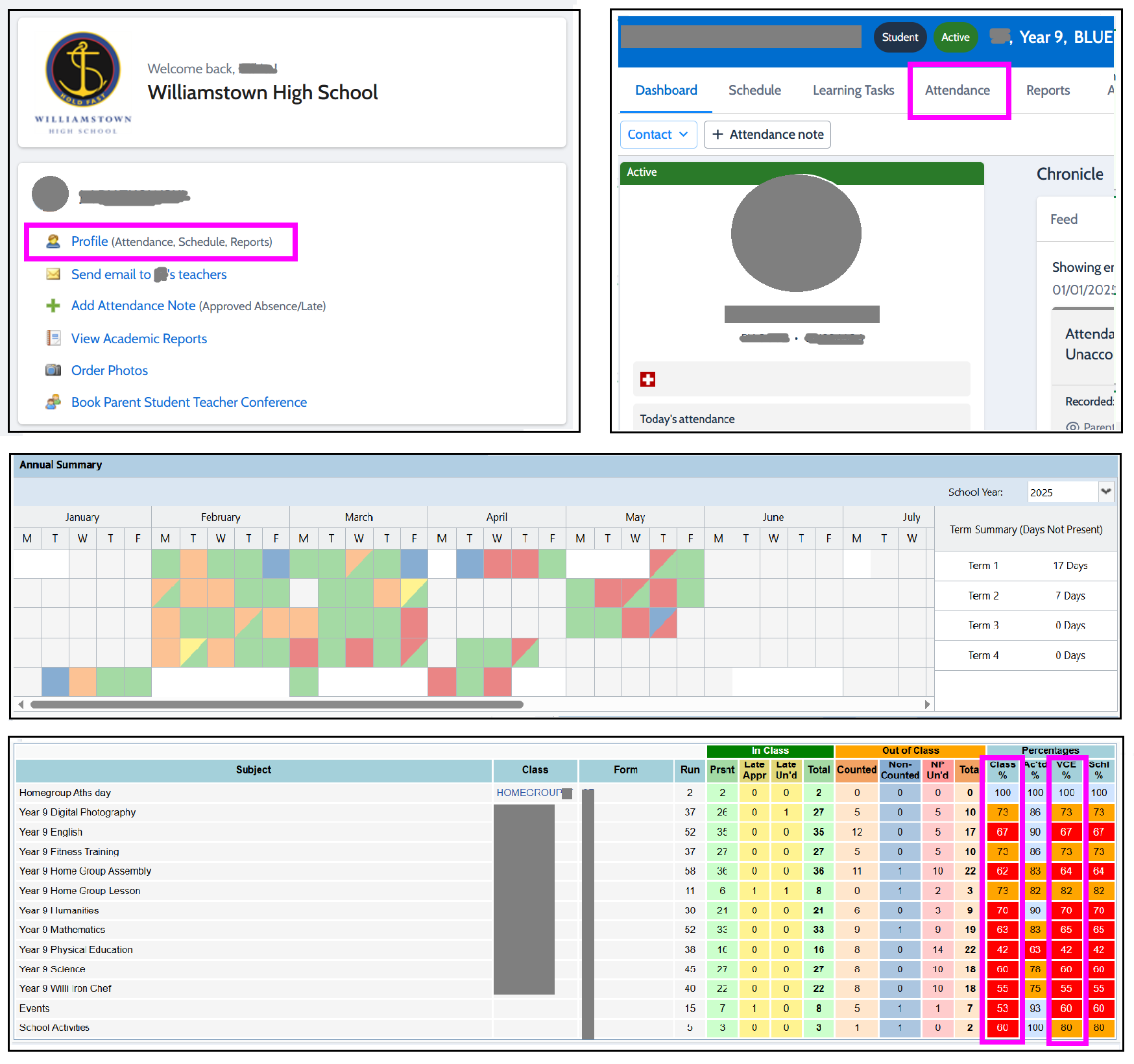 Checking your child's attendance